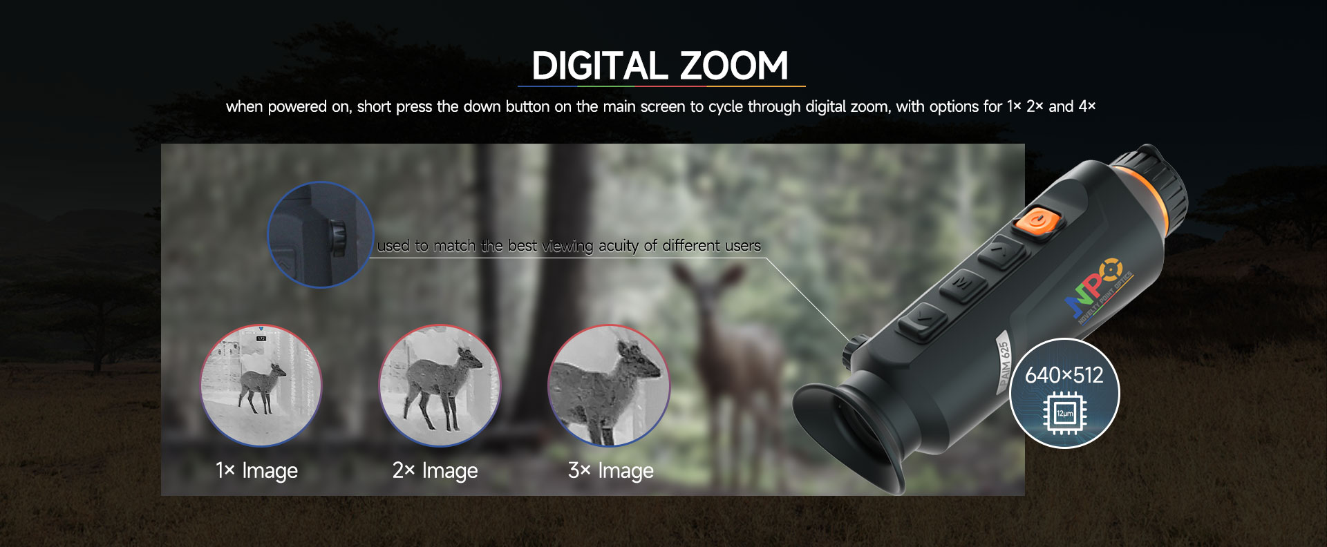 NPO thermal handheld monocular for hunting