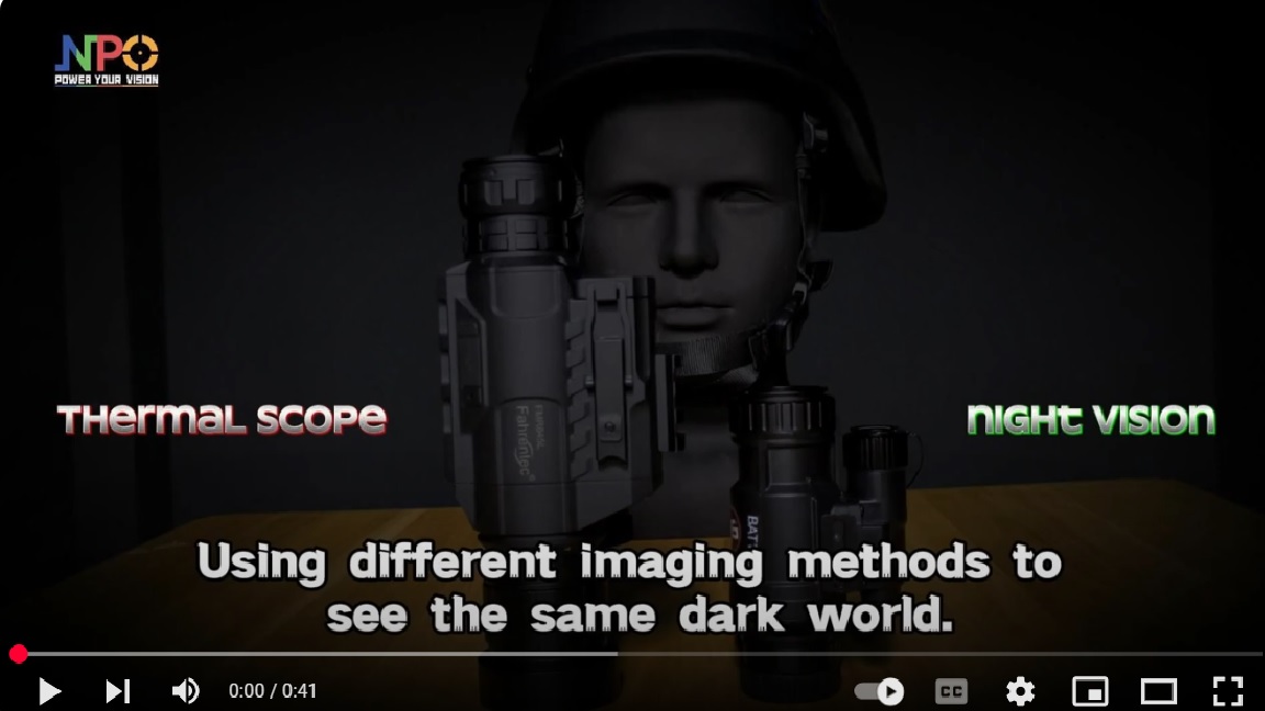 video showing difference between thermal imager and night vision device