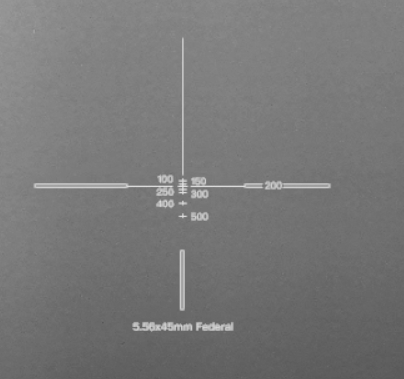 bullet drop compensation BDC reticle for 5.56X45