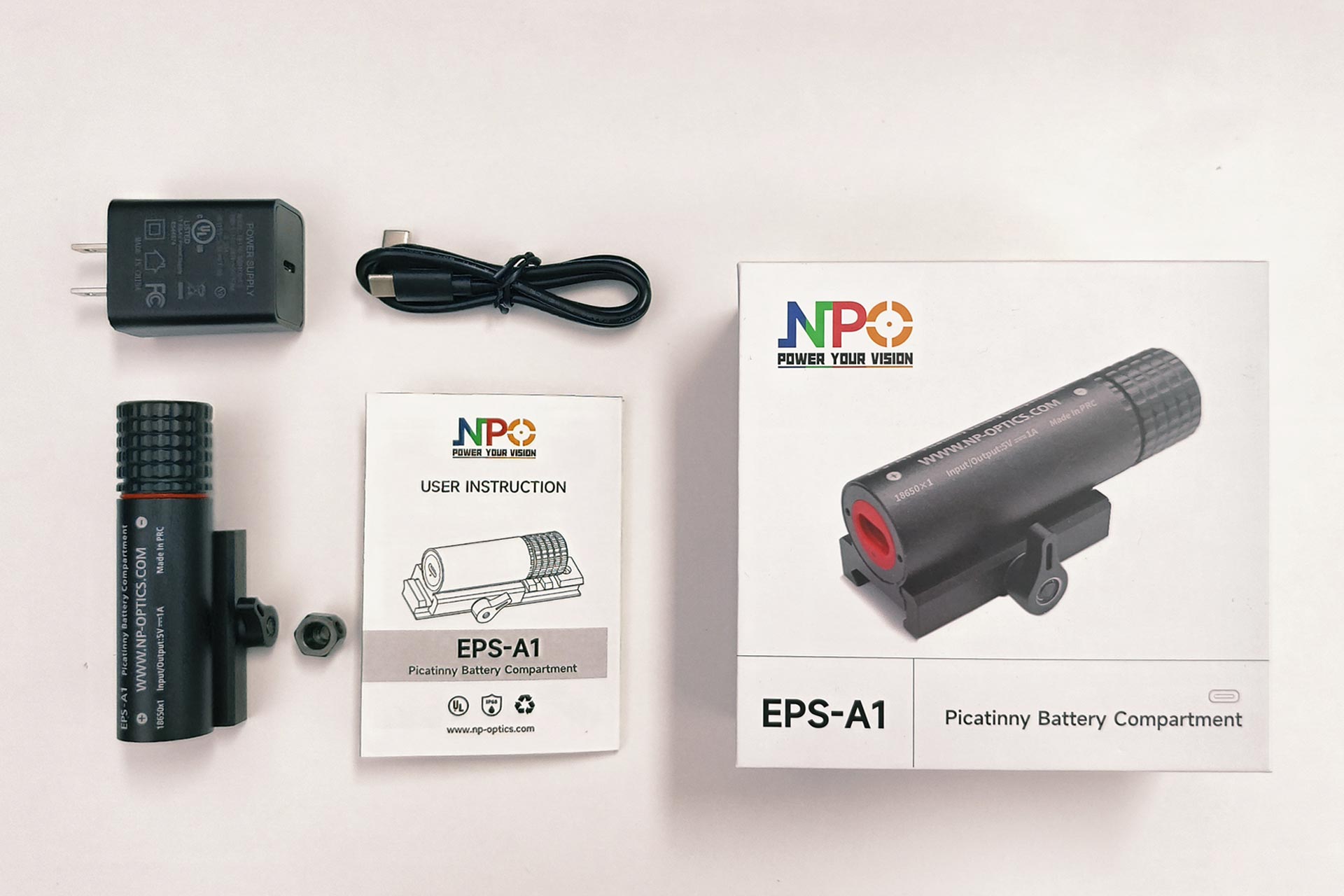 accesories displayed for eps-a1 package