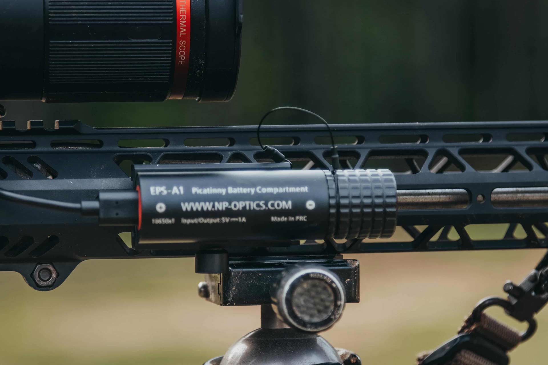 battery compartment mounted on rifle
