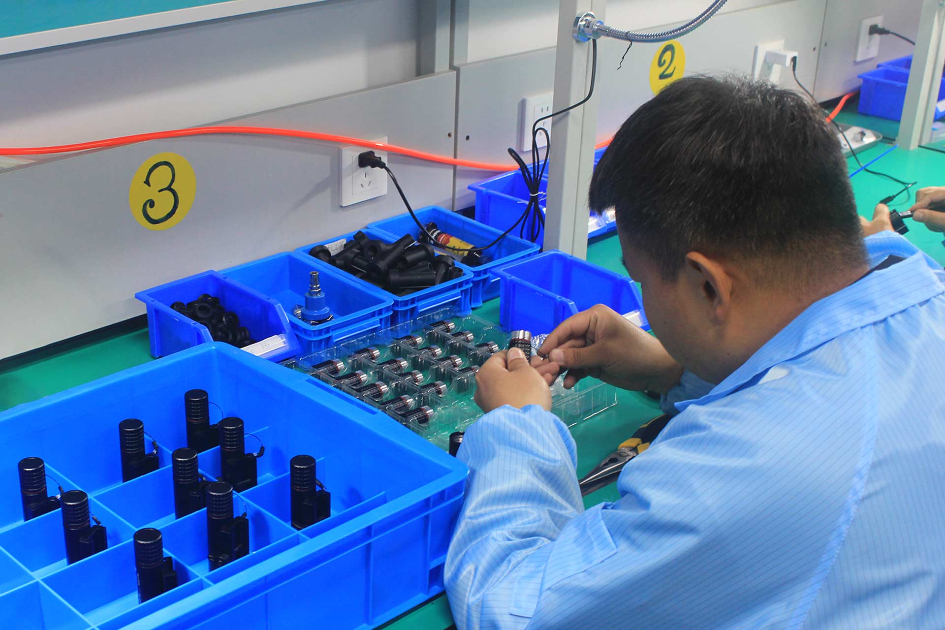 battery pack on production line