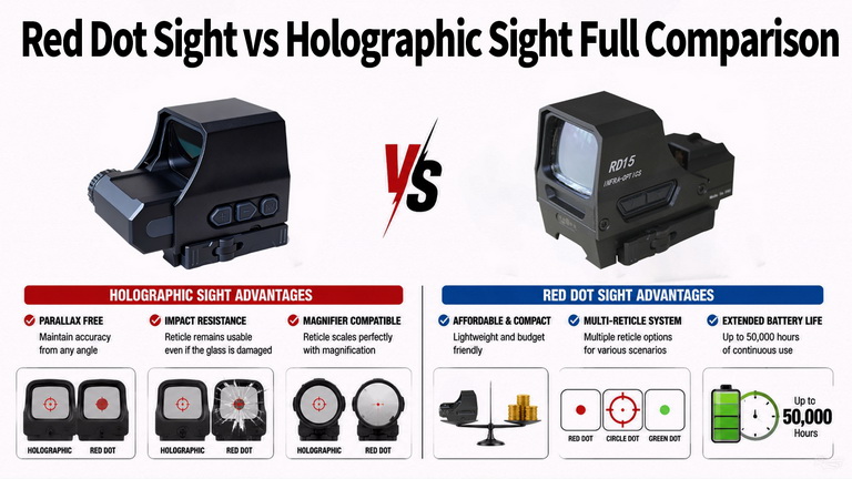 holographic sight and red dot comparison